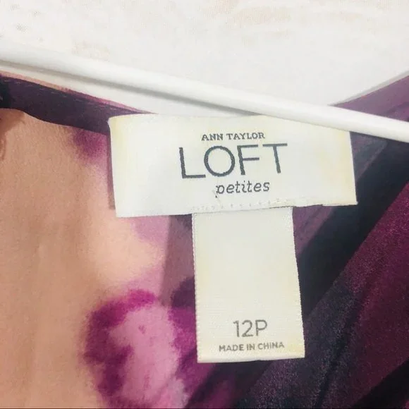 Ann Taylor LOFT Size 12P Dress Sleeveless Ruffle Front - Picture 4 of 7